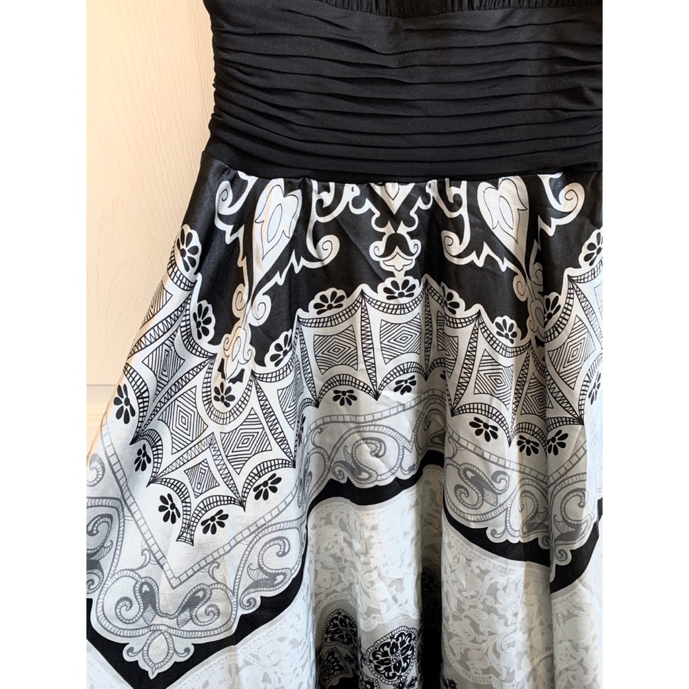 Formal Dress with Silk Handkerchief-Style Skirt - Picture 2 of 5